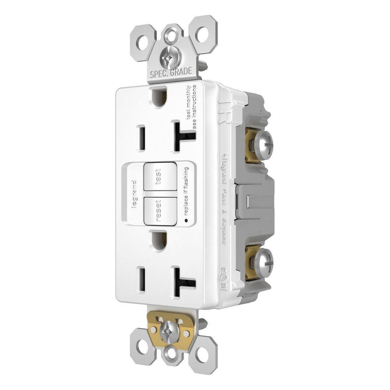 Legrand - radiant Spec-Grade 20A Tamper-Resistant Self-Test GFCI Receptacle - Lights Canada