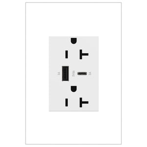 Legrand - Adorne 20A Tamper-Resistant Ultra-Fast USB Type A/C Outlet - Lights Canada