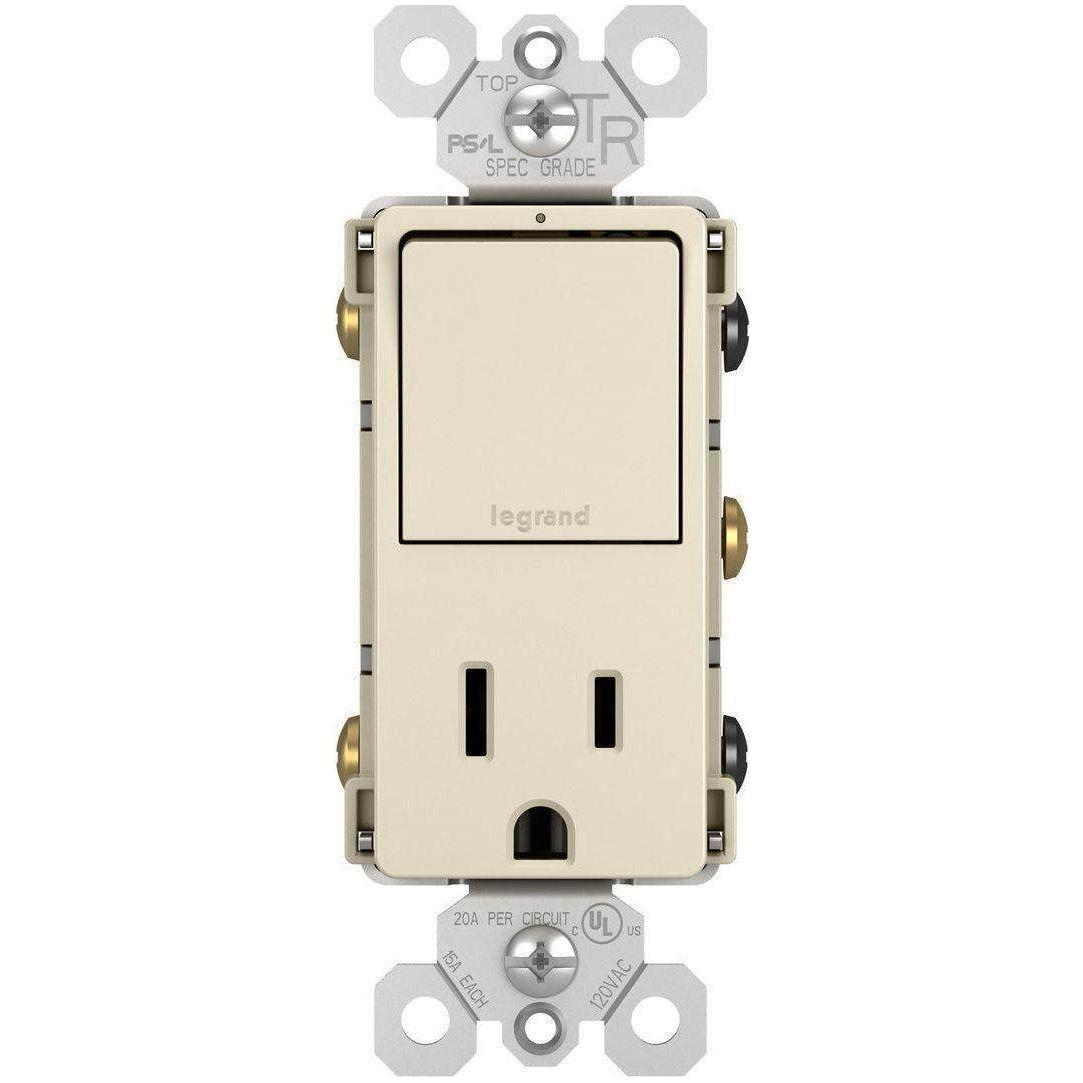 Legrand - radiant Single-Pole/3-Way Switch with 15A Tamper-Resistant Outlet - Lights Canada