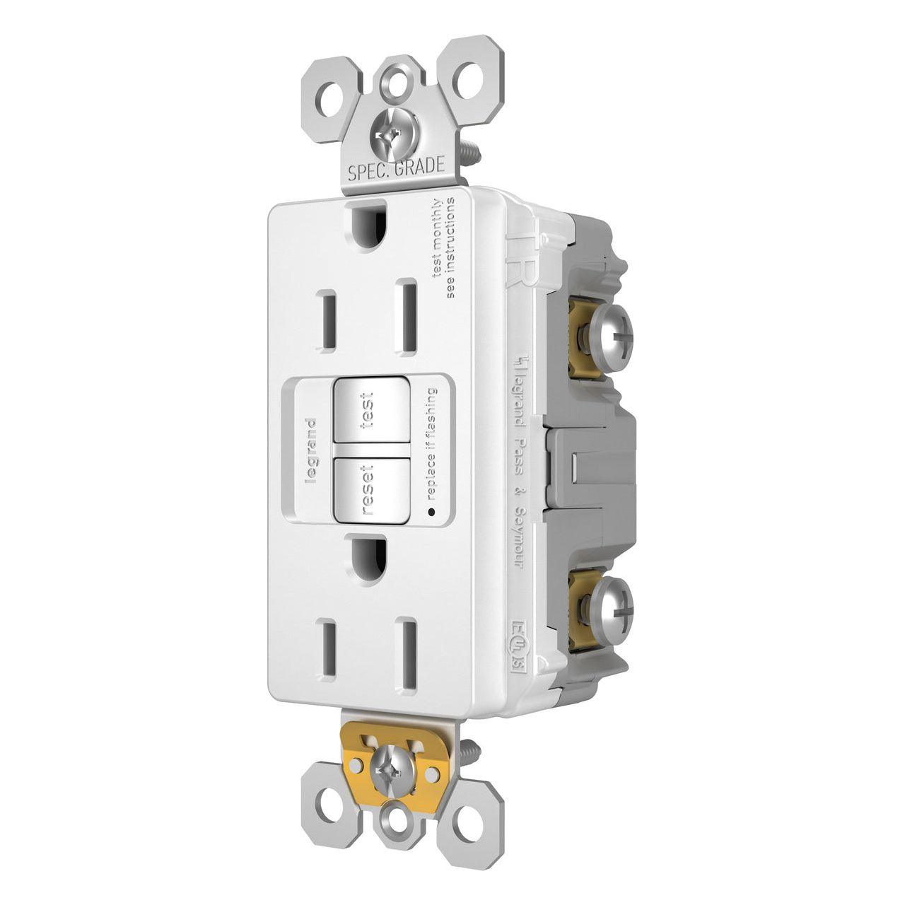 Legrand - radiant Spec-Grade 15A Tamper-Resistant Self-Test GFCI Receptacle - Lights Canada