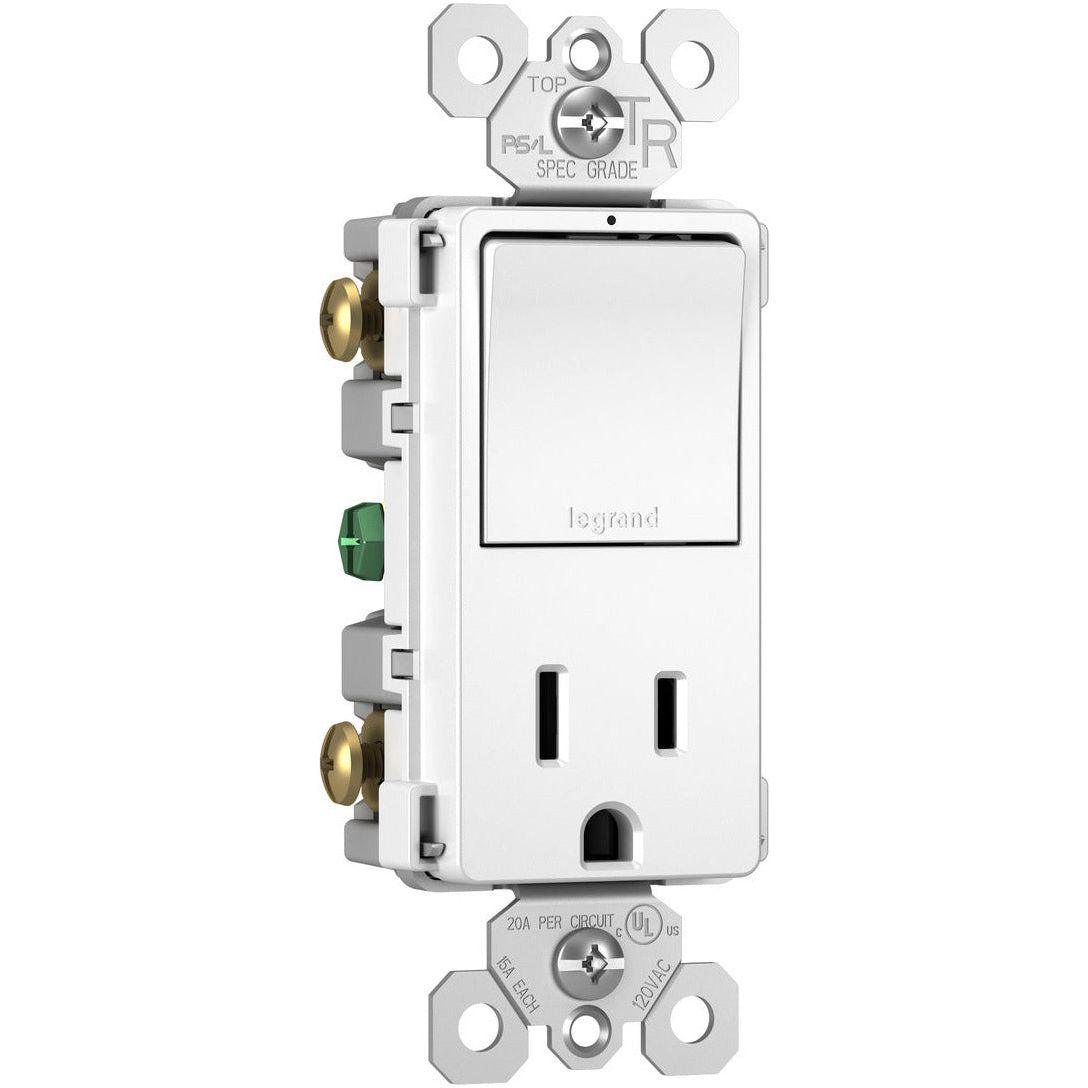 Legrand - radiant Single-Pole/3-Way Switch with 15A Tamper-Resistant Outlet - Lights Canada