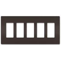 radiant Five-Gang Screwless Wall Plate