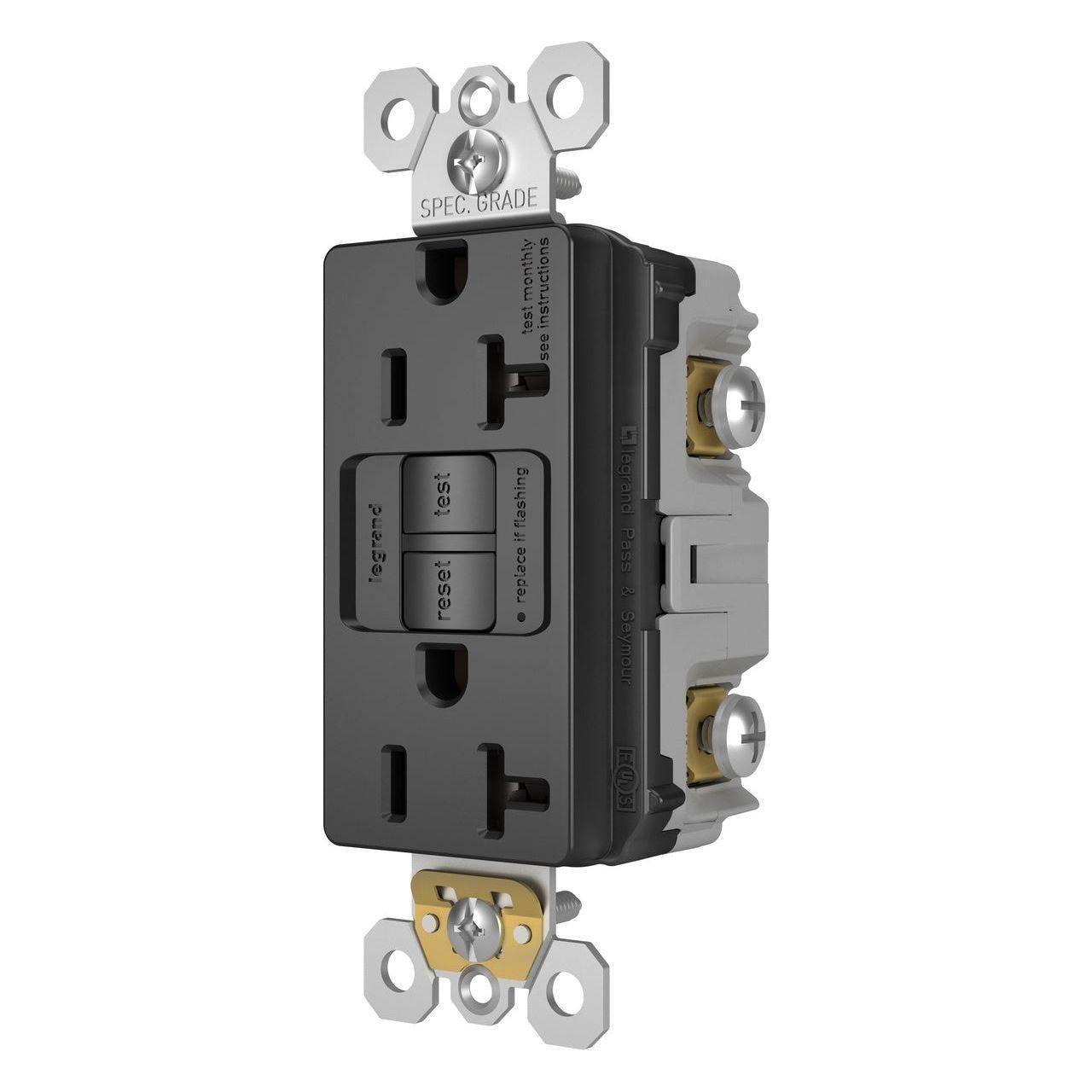 Legrand - radiant Spec-Grade 20A Tamper-Resistant Self-Test GFCI Receptacle - Lights Canada