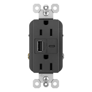 Legrand - radiant 15A Tamper-Resistant USB Type A/C Outlet - Lights Canada