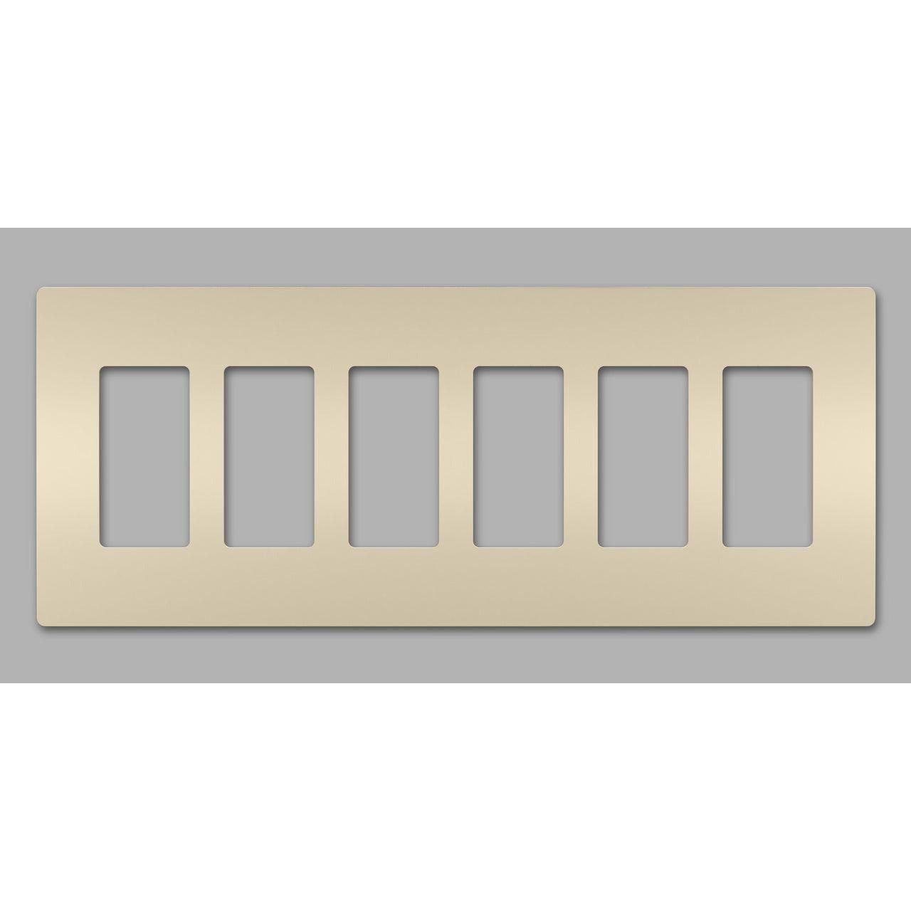 Legrand - radiant Six-Gang Screwless Wall Plate - Lights Canada
