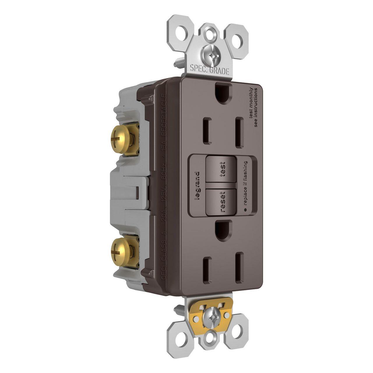 Legrand - radiant Spec-Grade 15A Tamper-Resistant Self-Test GFCI Receptacle - Lights Canada