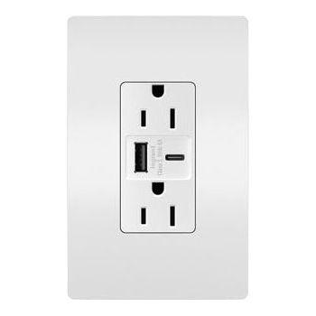 Legrand - radiant 15A Tamper-Resistant Ultra-Fast USB Type-A/C Outlet - Lights Canada