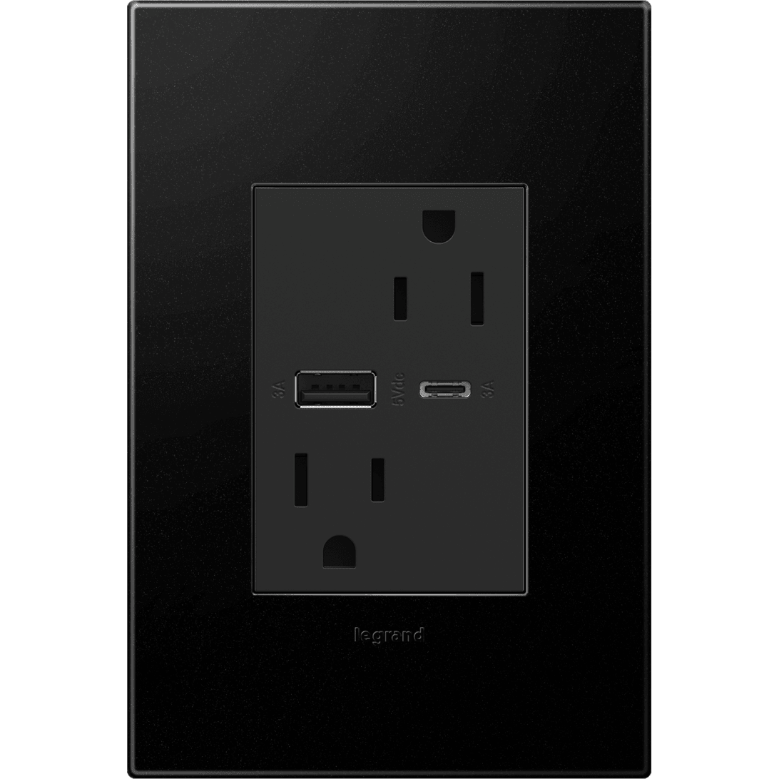 Legrand - Adorne 15A Tamper-Resistant Ultra-Fast USB Type A/C Outlet - Lights Canada