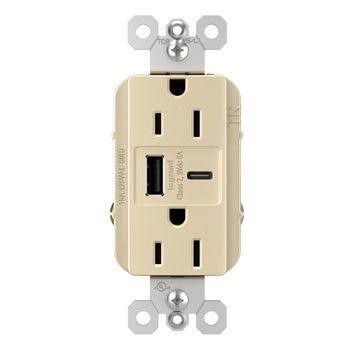 Legrand - radiant 15A Tamper-Resistant Ultra-Fast USB Type-A/C Outlet - Lights Canada