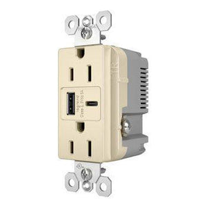 Legrand - radiant 15A Tamper-Resistant Ultra-Fast USB Type-A/C Outlet - Lights Canada