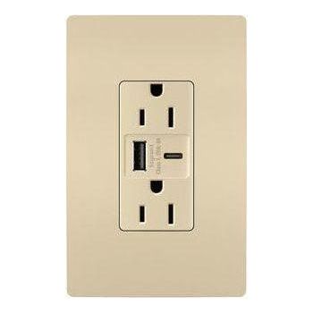 Legrand - radiant 15A Tamper-Resistant Ultra-Fast USB Type-A/C Outlet - Lights Canada