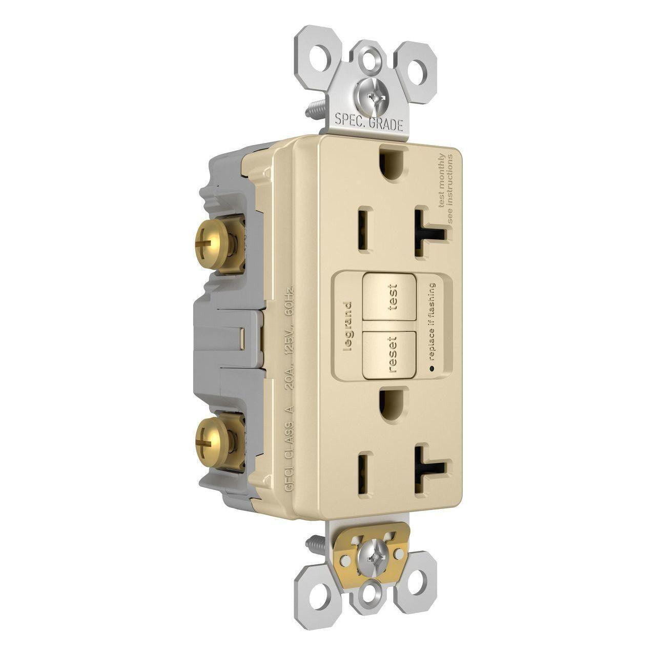 Legrand - radiant Spec-Grade 20A Tamper-Resistant Self-Test GFCI Receptacle - Lights Canada