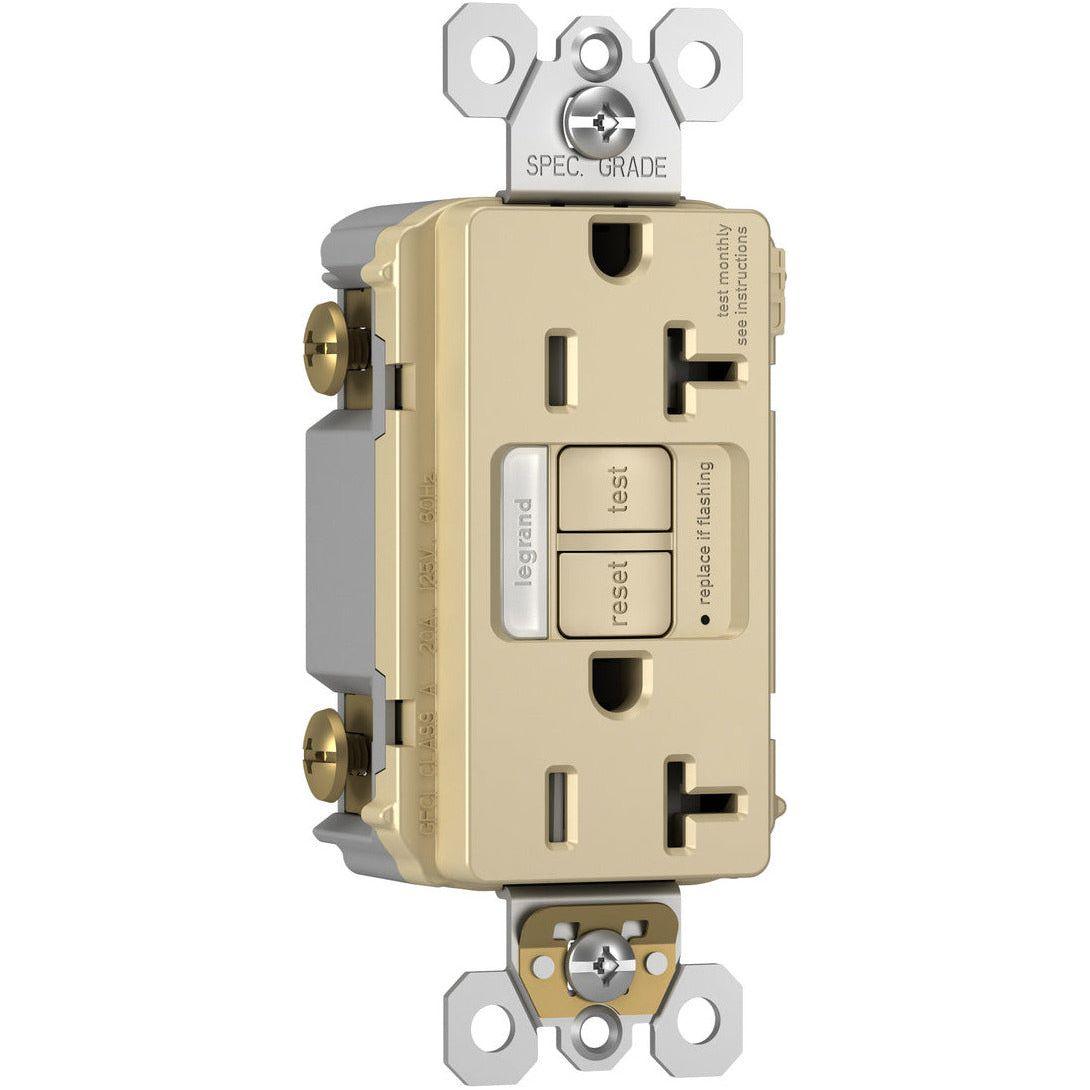 Legrand - radiant 20A Tamper-Resistant Self-Test GFCI Outlet with Night Light - Lights Canada