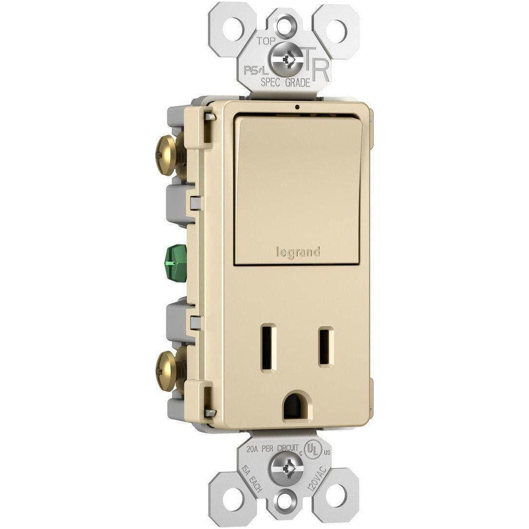 Legrand - radiant Single-Pole/3-Way Switch with 15A Tamper-Resistant Outlet - Lights Canada