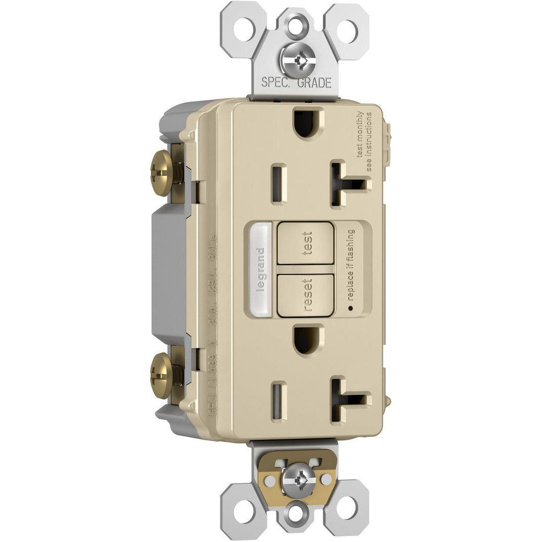 Legrand - radiant 20A Tamper-Resistant Self-Test GFCI Outlet with Night Light - Lights Canada