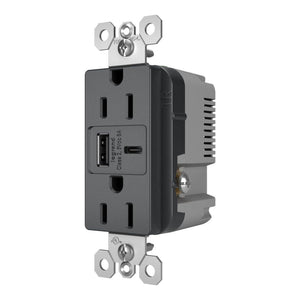 Legrand - radiant 15A Tamper-Resistant Ultra-Fast USB Type-A/C Outlet - Lights Canada