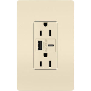 Legrand - radiant 15A Tamper-Resistant USB Type A/C Outlet - Lights Canada