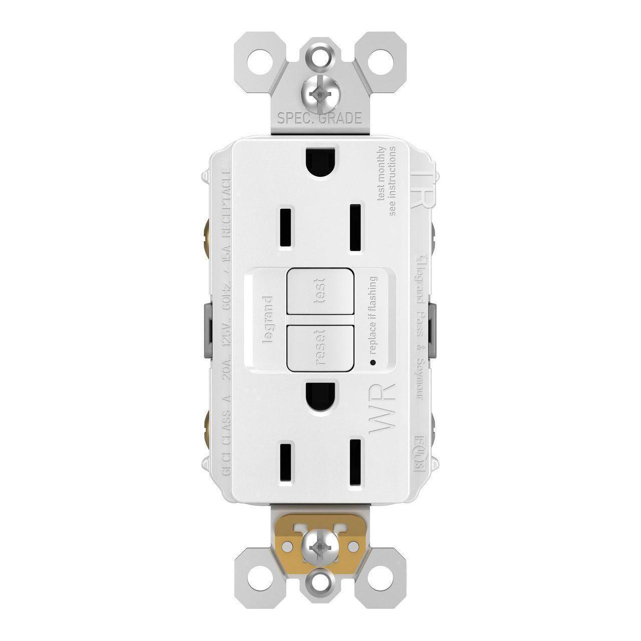 Legrand - radiant Spec-Grade 15A Weather-Resistant Self-Test GFCI Receptacle - Lights Canada