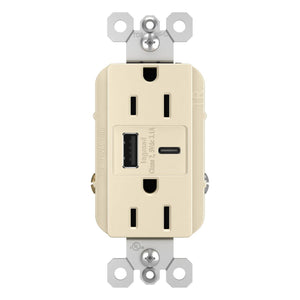 Legrand - radiant 15A Tamper-Resistant USB Type A/C Outlet - Lights Canada