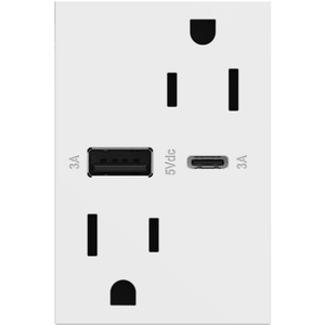 Legrand - Adorne 15A Tamper-Resistant Ultra-Fast USB Type A/C Outlet - Lights Canada