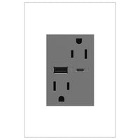 Adorne 15A Tamper-Resistant Ultra-Fast USB Type A/C Outlet