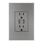 Legrand - Dual USB Plus-Size Outlet Combo with Matching Wall Plate - Lights Canada