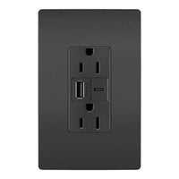 radiant 15A Tamper-Resistant Ultra-Fast USB Type-A/C Outlet