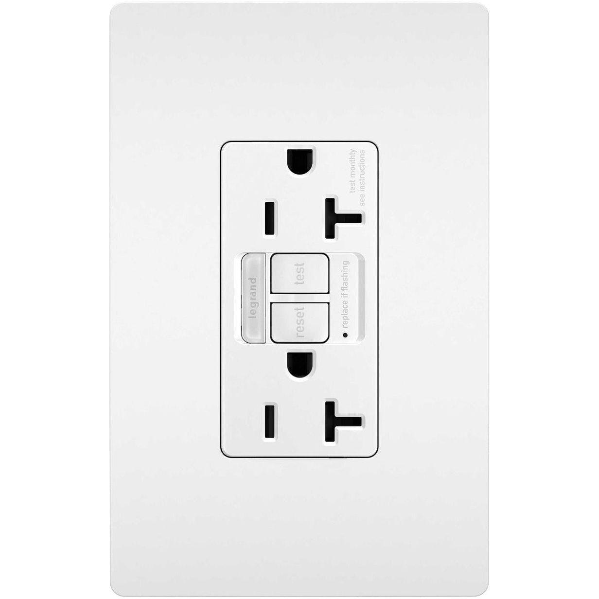 Legrand - radiant 20A Tamper-Resistant Self-Test GFCI Outlet with Night Light - Lights Canada