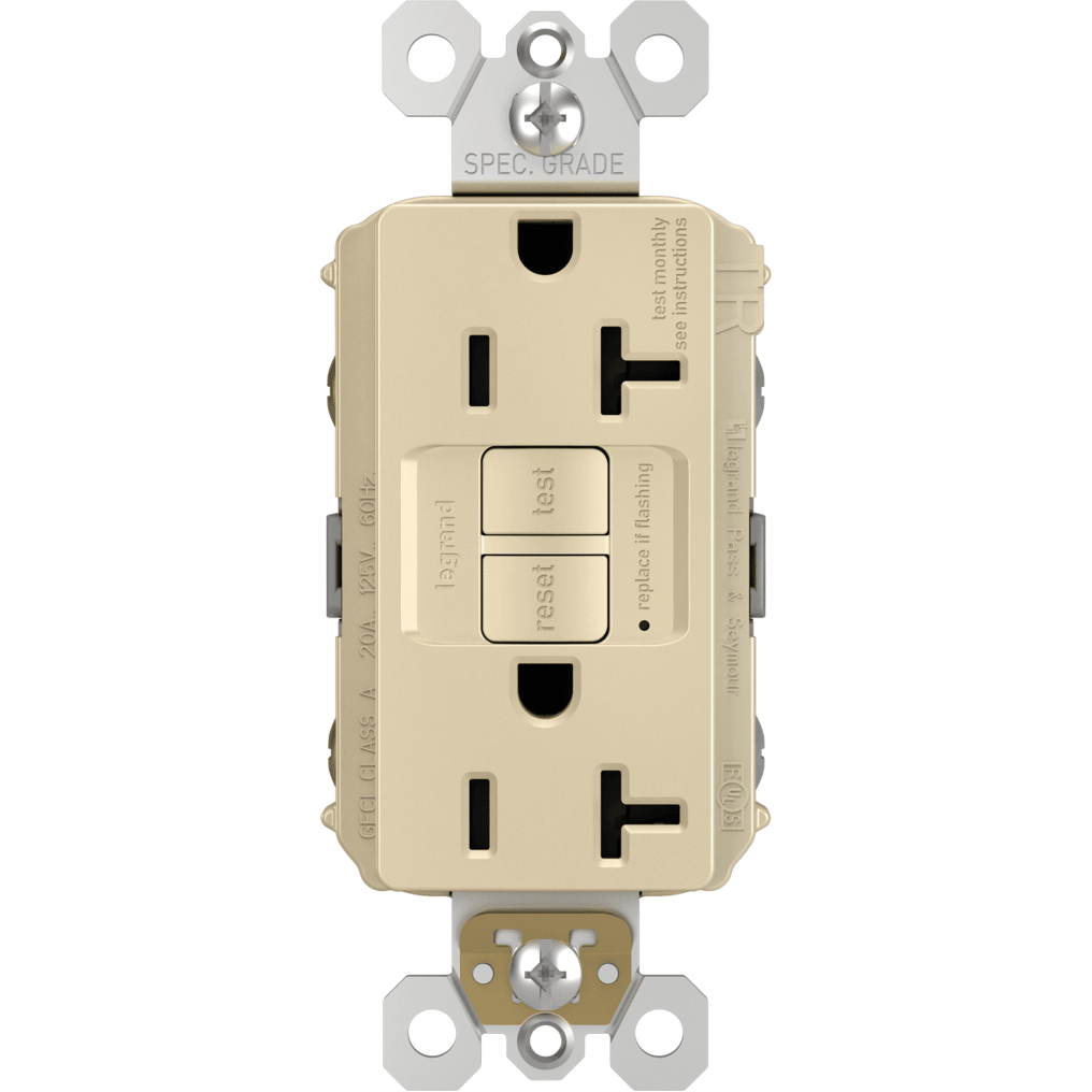 Legrand - radiant Spec-Grade 20A Tamper-Resistant Self-Test GFCI Receptacle - Lights Canada