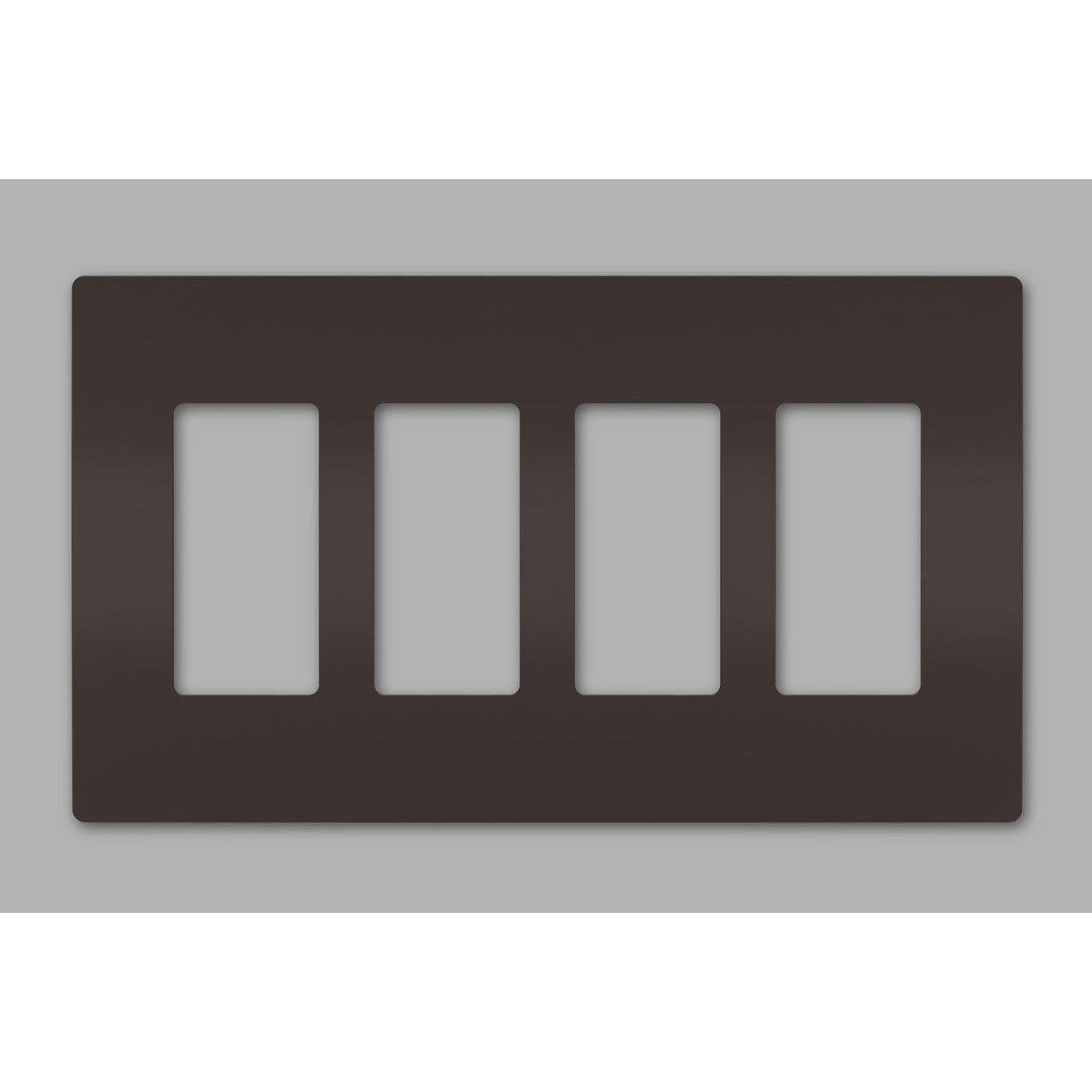 Legrand - radiant Four-Gang Screwless Wall Plate - Lights Canada