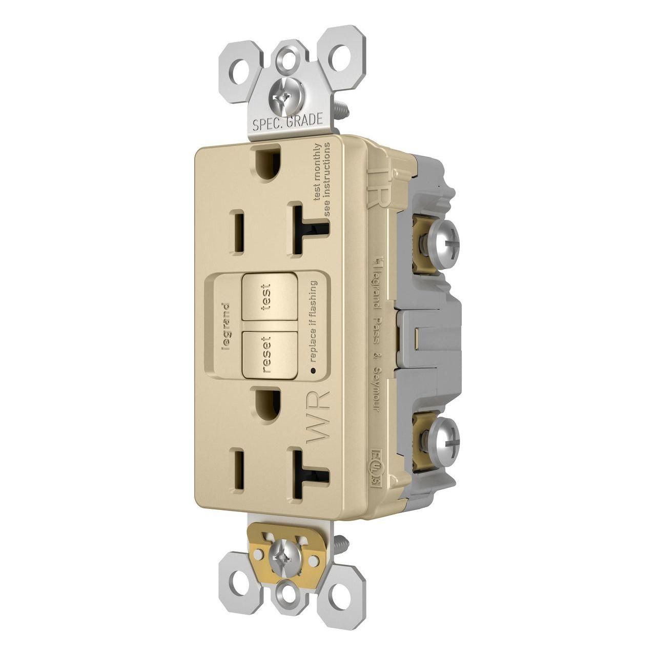 Legrand - radiant Spec-Grade 20A Weather-Resistant Self-Test GFCI Receptacle - Lights Canada