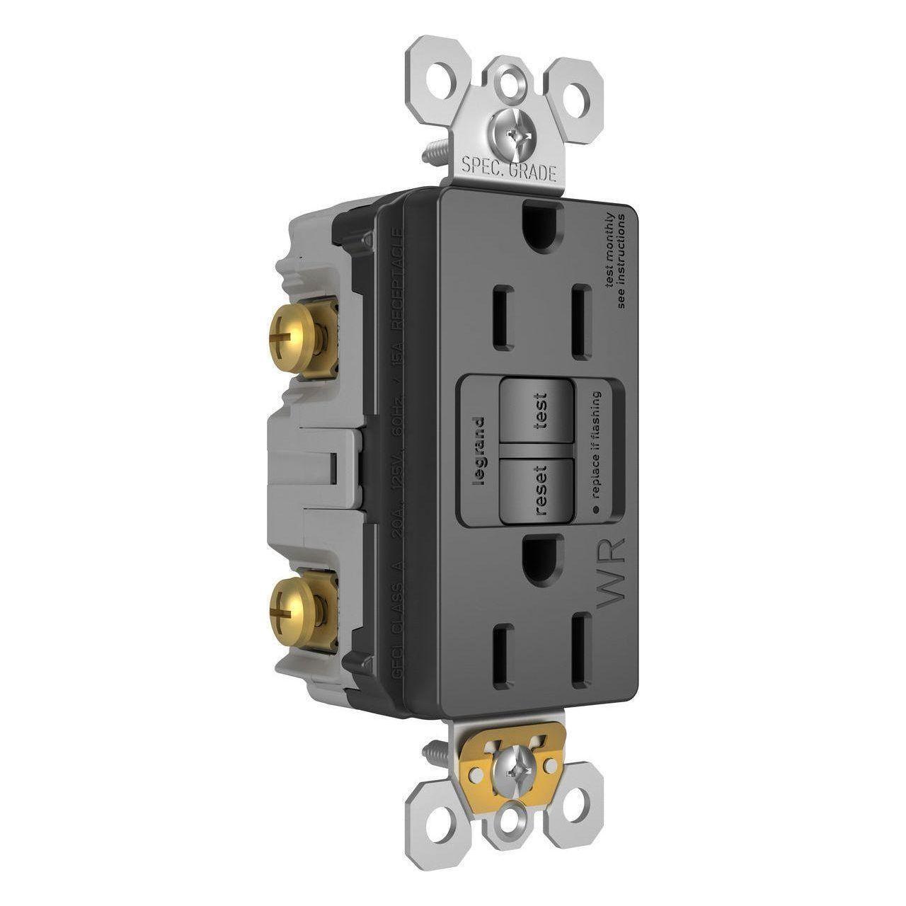 Legrand - radiant Spec-Grade 15A Weather-Resistant Self-Test GFCI Receptacle - Lights Canada