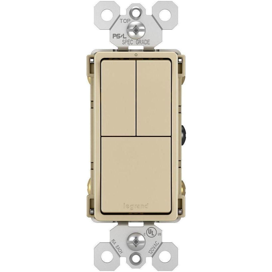 Legrand - radiant Two Single-Pole Switches & Single Pole/3-Way Switch - Lights Canada