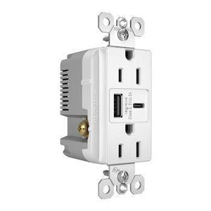 Legrand - radiant 15A Tamper-Resistant Ultra-Fast USB Type-A/C Outlet - Lights Canada