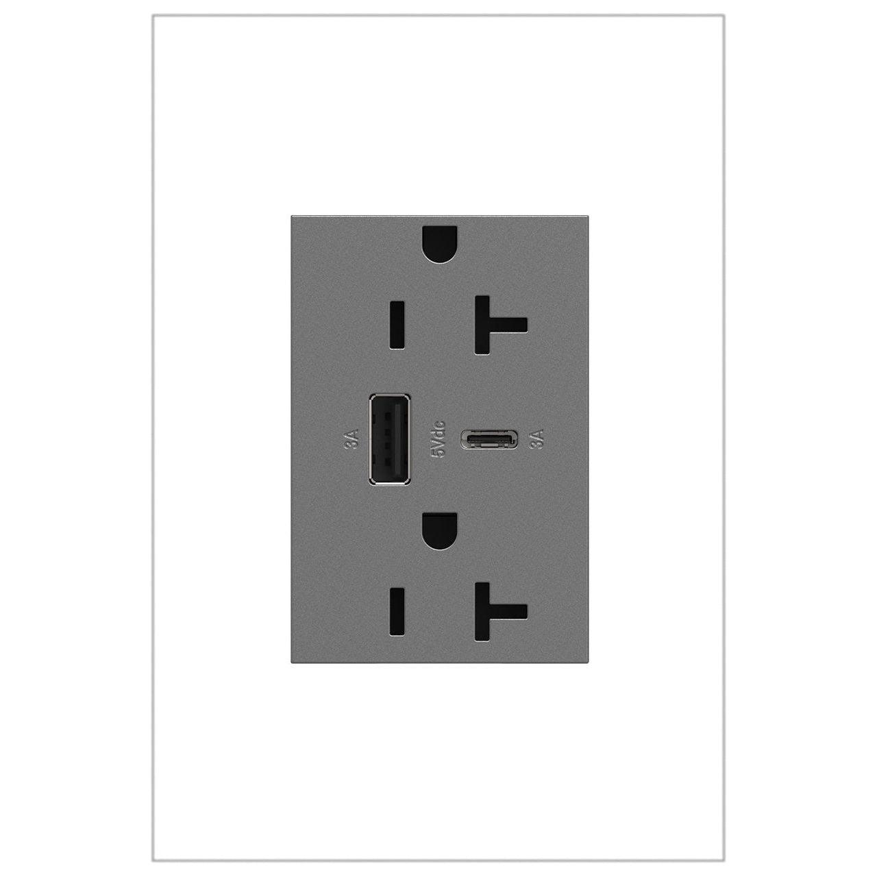 Legrand - Adorne 20A Tamper-Resistant Ultra-Fast USB Type A/C Outlet - Lights Canada