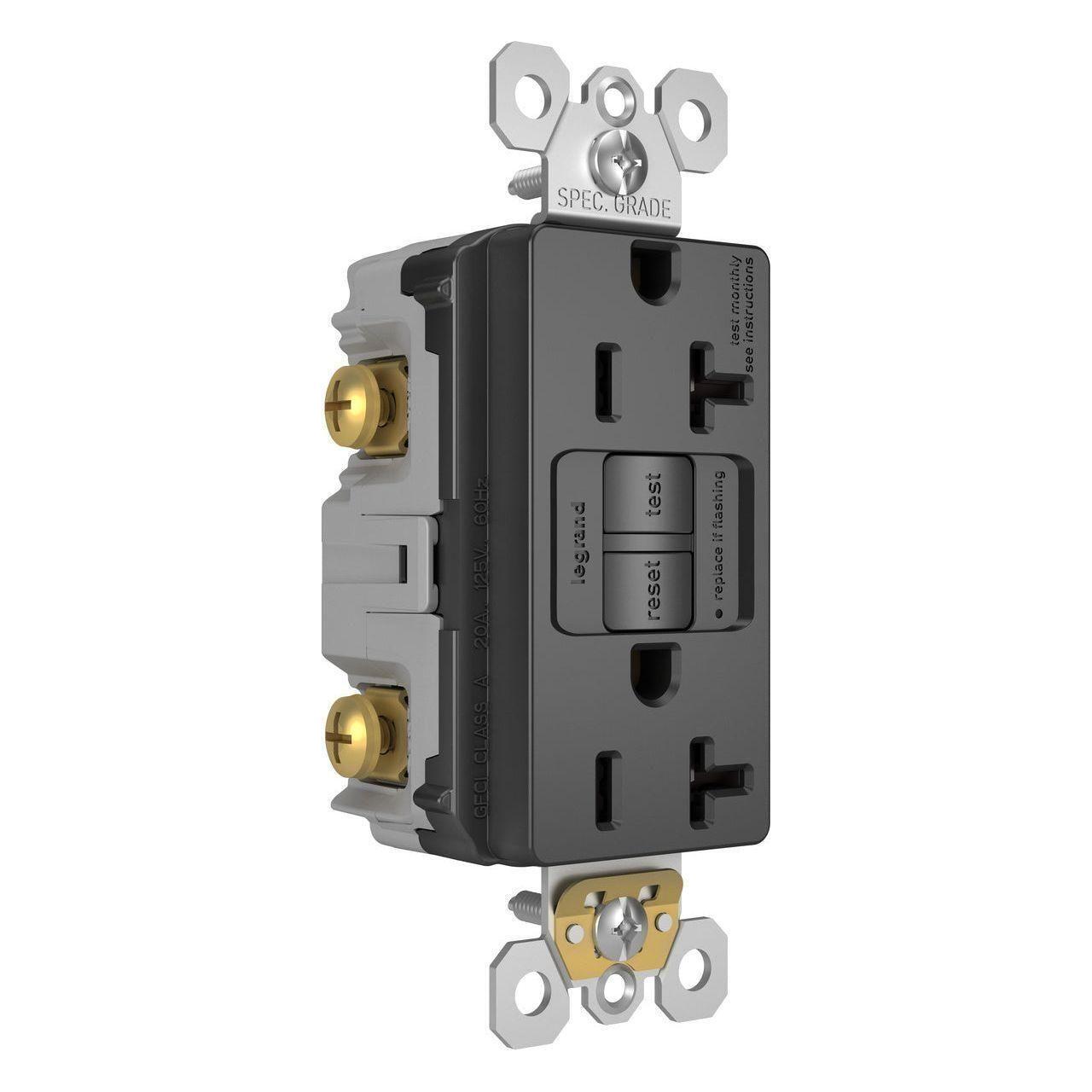 Legrand - radiant Spec-Grade 20A Tamper-Resistant Self-Test GFCI Receptacle - Lights Canada