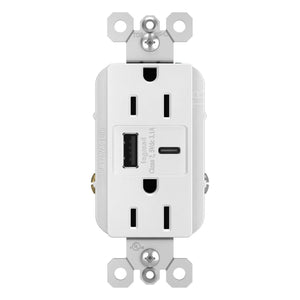 Legrand - radiant 15A Tamper-Resistant USB Type A/C Outlet - Lights Canada