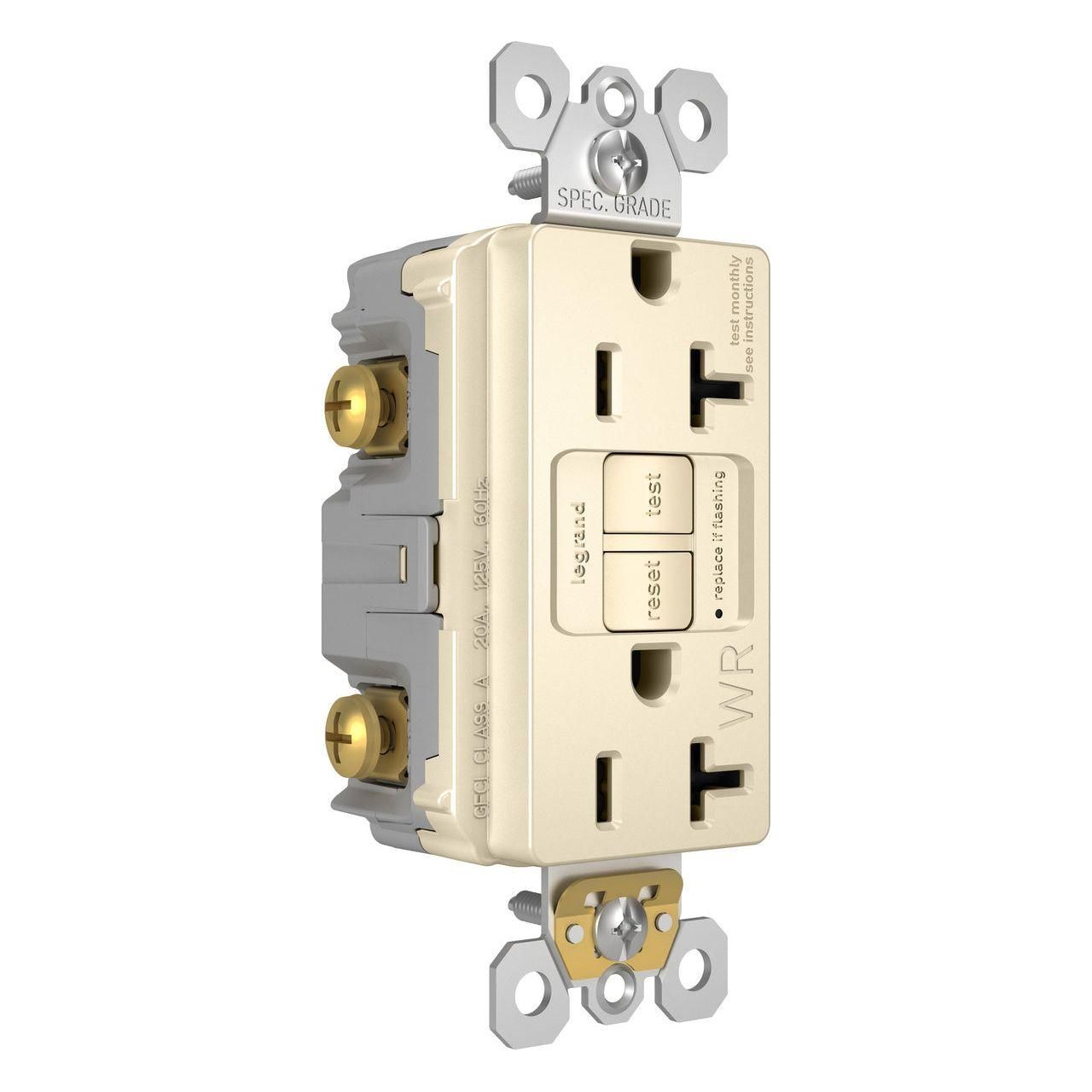 Legrand - radiant Spec-Grade 20A Weather-Resistant Self-Test GFCI Receptacle - Lights Canada