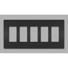 Legrand - radiant Five-Gang Screwless Wall Plate - Lights Canada