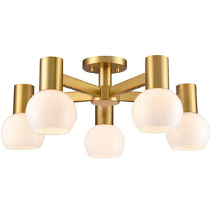 DVI - Lillooet 5 Light Semi Flush Mount - Lights Canada