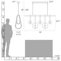Derby Linear 5-Light LED Pendant