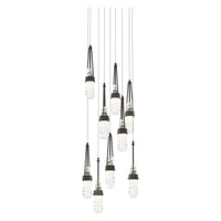 Link 9-Light Blown Glass Pendant