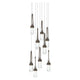 Link 9-Light Clear Glass Pendant