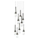 Link 9-Light Clear Glass Pendant