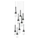 Link 9-Light Clear Glass Pendant