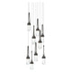 Link 9-Light Clear Glass Pendant