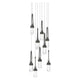 Link 9-Light Clear Glass Pendant