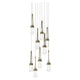 Link 9-Light Clear Glass Pendant