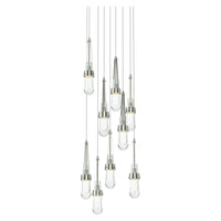 Link 9-Light Clear Glass Pendant