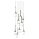 Link 9-Light Clear Glass Pendant